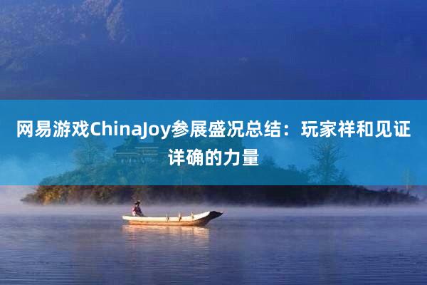 网易游戏ChinaJoy参展盛况总结：玩家祥和见证详确的力量
