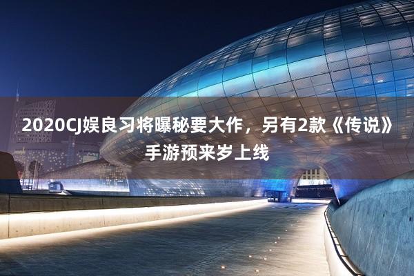 2020CJ娱良习将曝秘要大作，另有2款《传说》手游预来岁上线