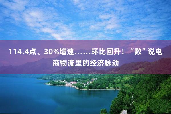 114.4点、30%增速……环比回升！“数”说电商物流里的经济脉动
